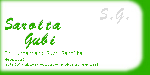 sarolta gubi business card